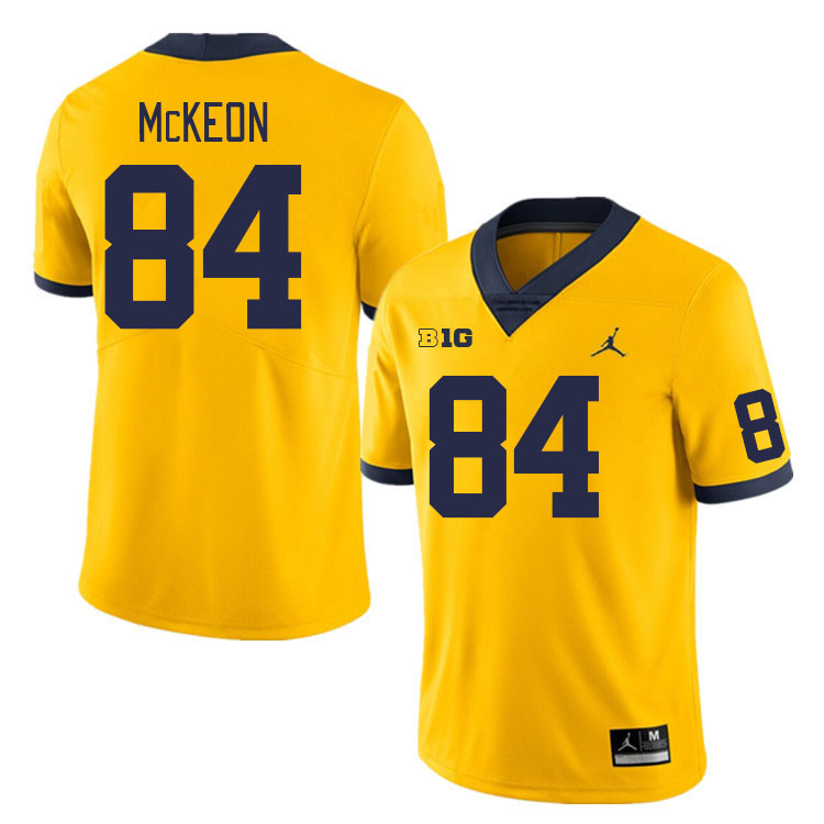 Michigan Wolverines #84 Sean McKeon College Football Jerseys Stitched Sale-Maize